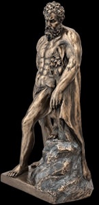 Dekorativ mytologisk statue af Herkules til hjem og kontor